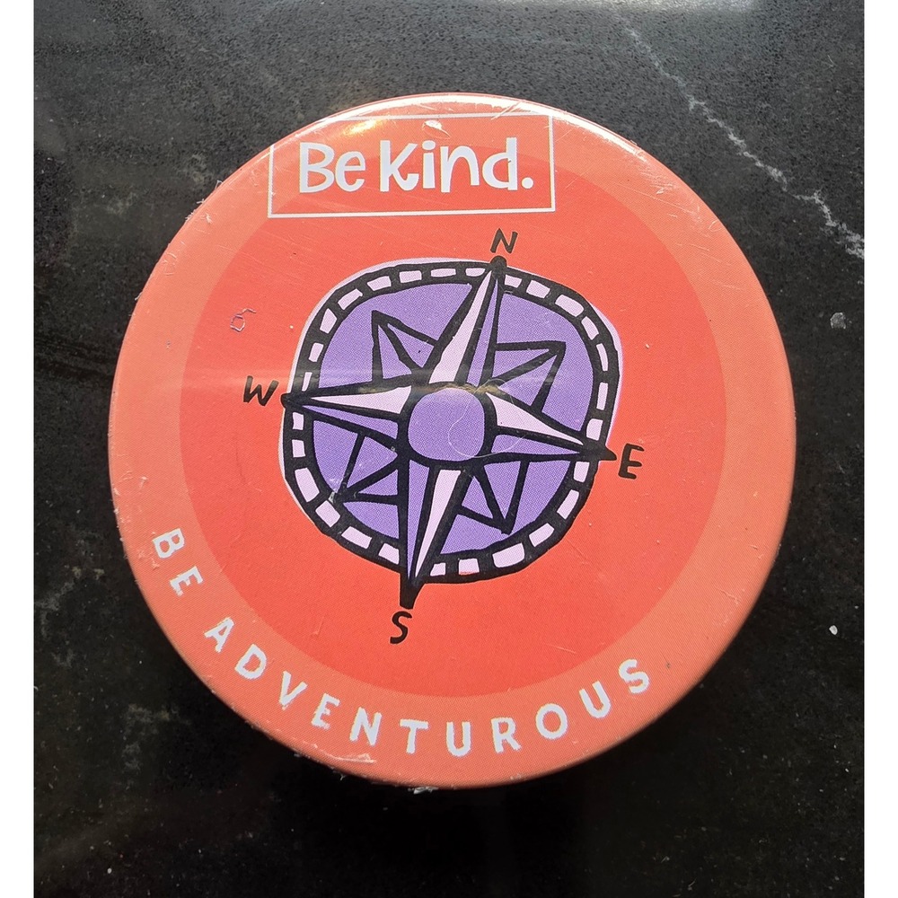 Rare Discontinued Peaceable Kingdom "Be Adventurous" Be Kind Tin